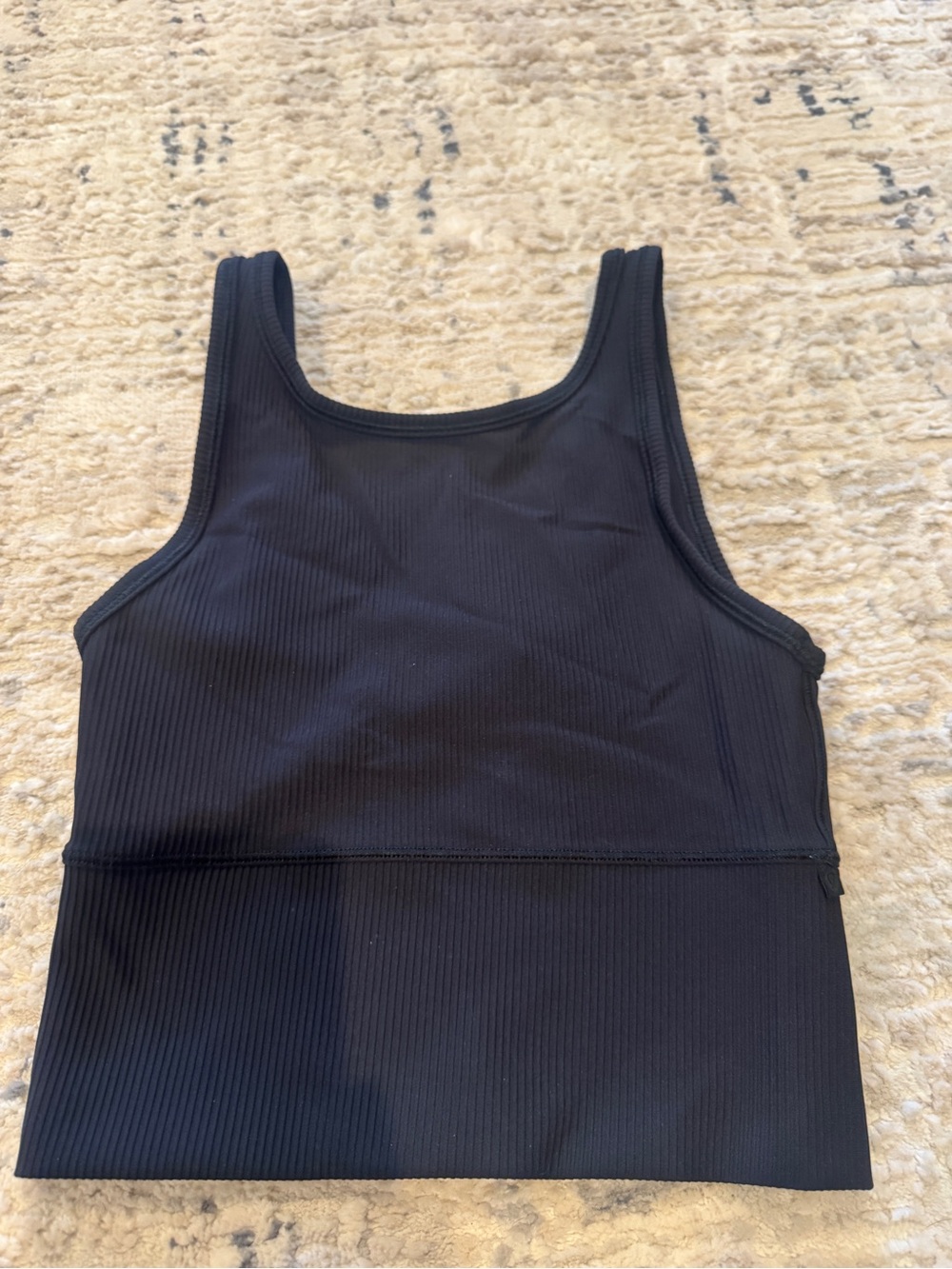 lululemon athletica Black Ribbed Tank Top